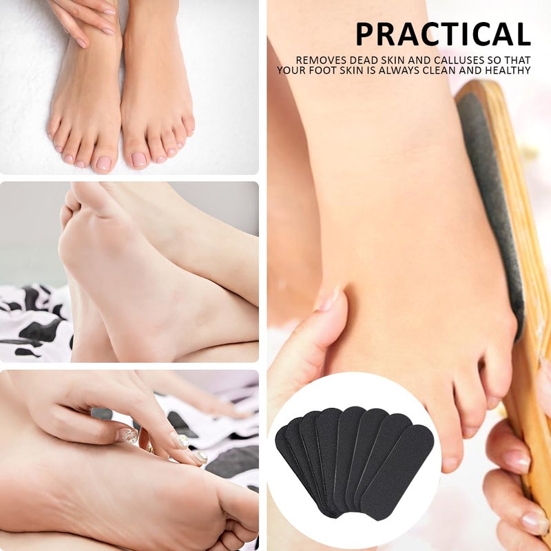 UPIQNG 60pcs Foot File Refills Pedicure Rasp Replacement Pads Self- Adhesive Coarse and Fine Sandpaper Reusable Callus Remover Tool (Black) - Image 5